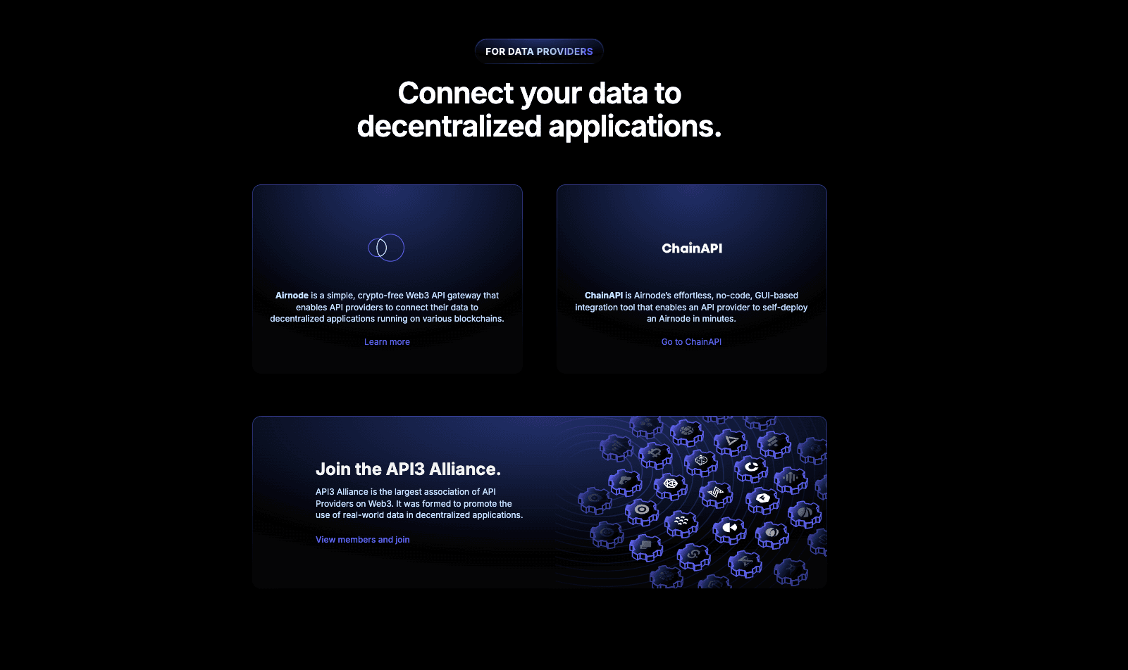 API3 — Website, For Developers