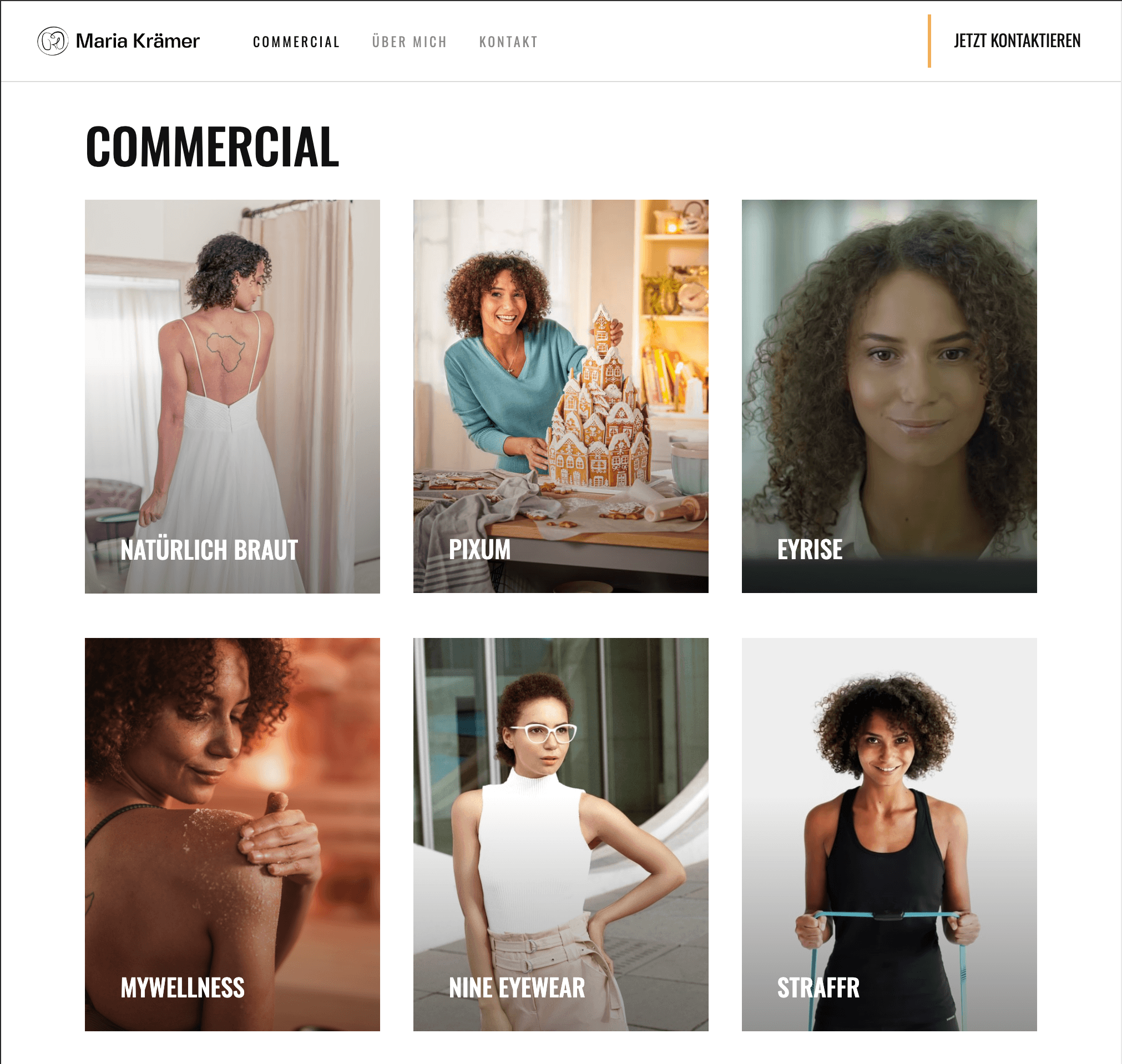 Maria Krämer — Website Desktop