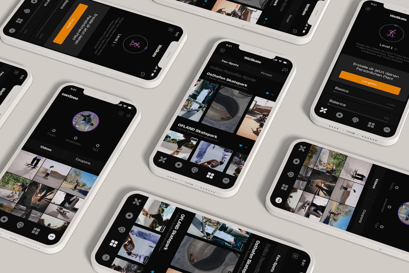 WeSkate — Fav-Spots, Lernplan und Community
